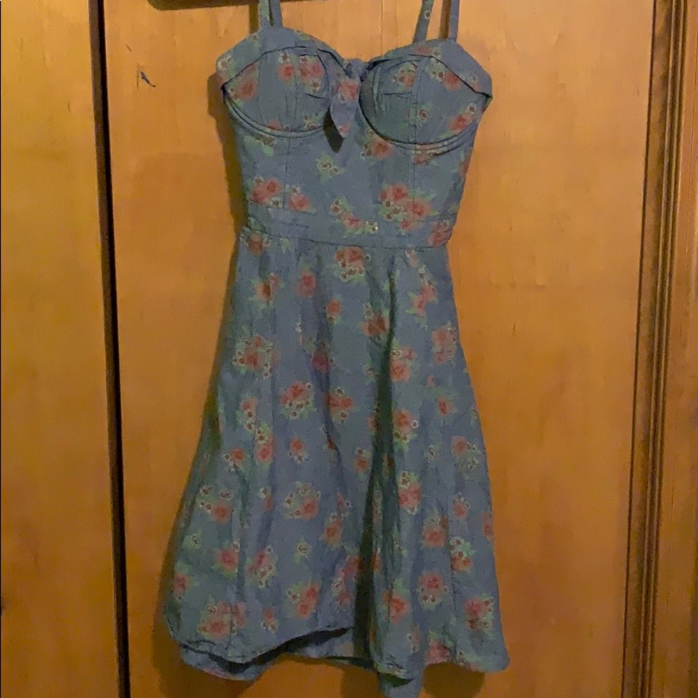 Denim Floral Dress